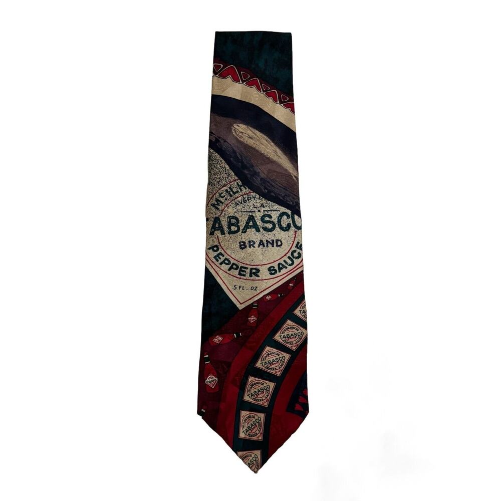 Tabasco Pepper Sauce Men's Tie Necktie 100% Silk